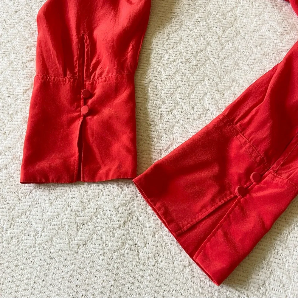 J.Crew Reversible-Bow Silk Top